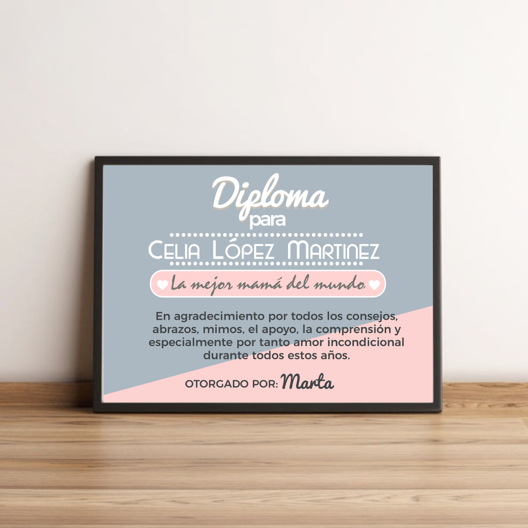 Diploma para Mamá